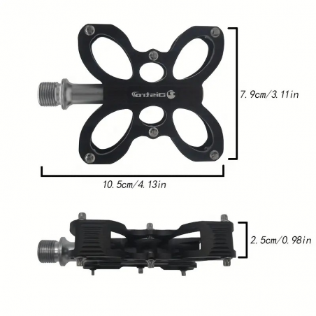 Pédales Vélo BUTTERFLY Alu Noir / 9/16 Pédales Vélo BUTTERFLY Alu Noir / 9/16
