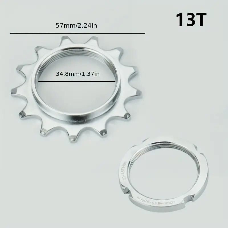 Pignon fixe à visser pour fixie ou piste + Lockring contre-écrou Pignon fixe à visser pour fixie ou piste + Lockring contre-écrou