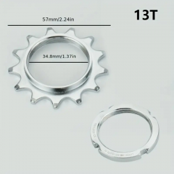 Pignon fixe à visser pour fixie ou piste + Lockring contre-écrou