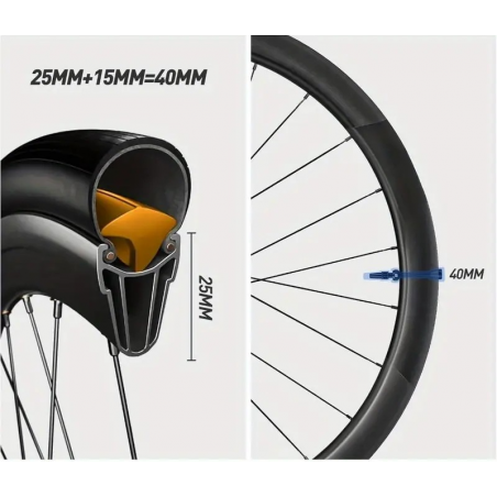 VALVE TUBELESS PRESTA CUSTOM NOIR 40MM (X2) VALVE TUBELESS PRESTA CUSTOM NOIR 40MM (X2)