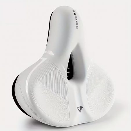Selle Vélo Respirante Confortable Blanche