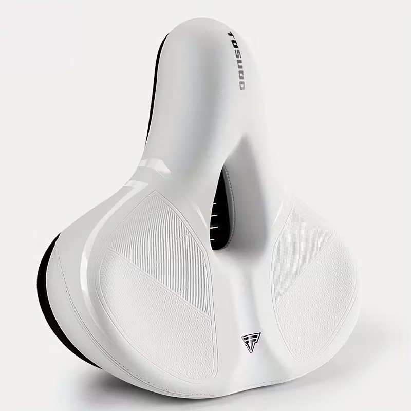 Selle Vélo Respirante Confortable Blanche