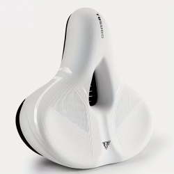 Selle Vélo Respirante Confortable Blanche
