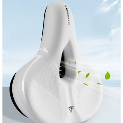 Selle Vélo Respirante Confortable Blanche