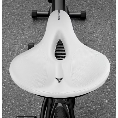 Selle Vélo Respirante Confortable Blanche