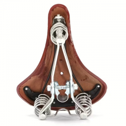 Selle Vélo Cuir Fait Main Made In France Marron