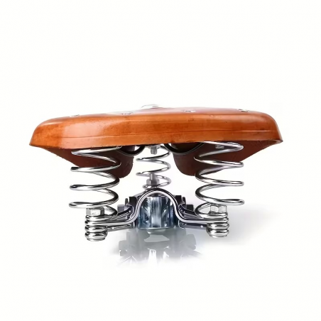 Selle Vélo Cuir Fait Main Made In France Marron