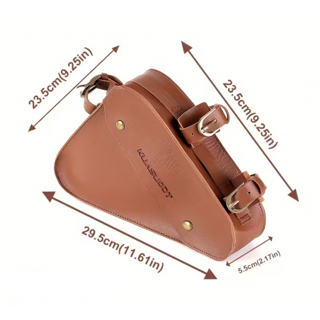 Sacoche de cadre vélo marron rétro