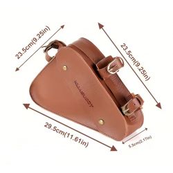 Sacoche de cadre vélo marron rétro