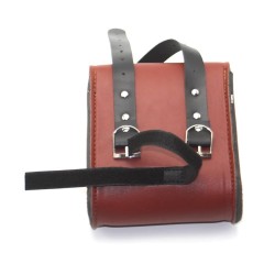 Sacoche de guidon marron pour vélo ou trottinette