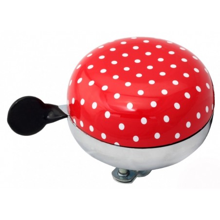 Sonnette Vélo Ding Dong 50s Rouge 80mm