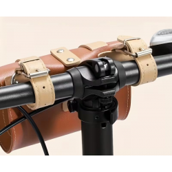 Sacoche de cadre ou selle ou guidon vélo marron crème