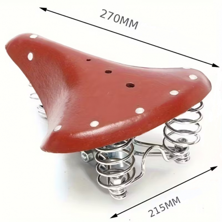 Selle Vélo Cuir Fait Main Made In France Marron