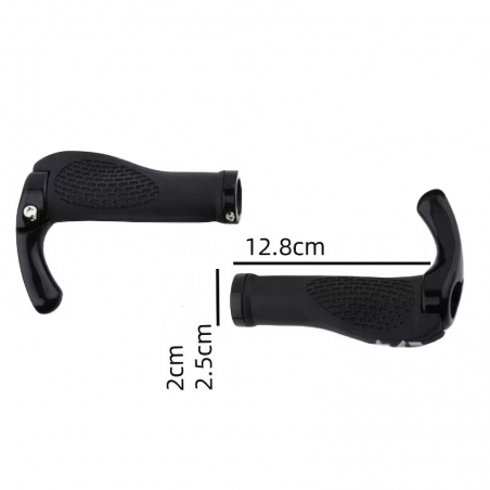 Poignée vélo Confort Rando Antiglisse Noir Ergonomique