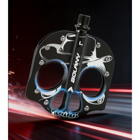 Pédales Vélo SKULL HAT / Alu CNC / 3 Roulements / 9/16
