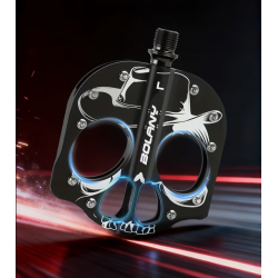 Pédales Vélo SKULL HAT / Alu CNC / 3 Roulements / 9/16