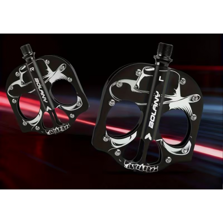 Pédales Vélo SKULL HAT / Alu CNC / 3 Roulements / 9/16