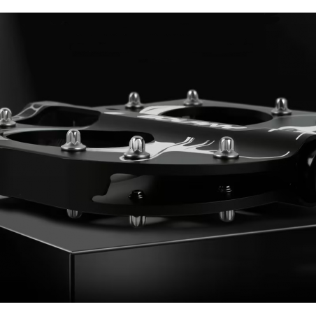 Pédales Vélo SKULL FLAME / Alu CNC / 3 Roulements / 9/16