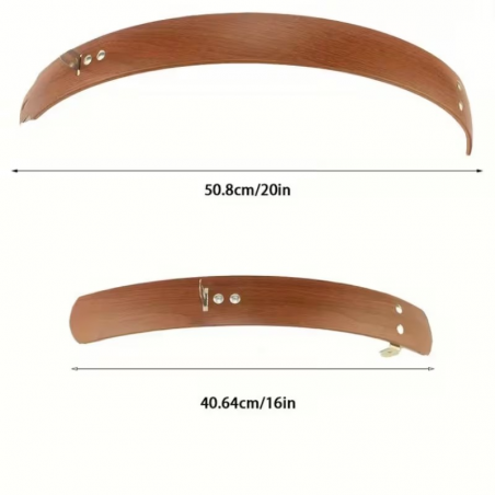 Garde-Boue 16" à 20" Aspect Bois Marron 50mm