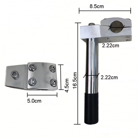 Potence 4 Vis Axe 22.2mm Chrome Cintre 22.2mm