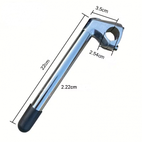 Potence BMX / Cruiser Axe 22.2mm Chrome Cintre 25.4mm