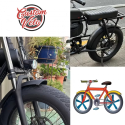 Garde-Boue Vélo Fat Bike 20" Noir 110mm