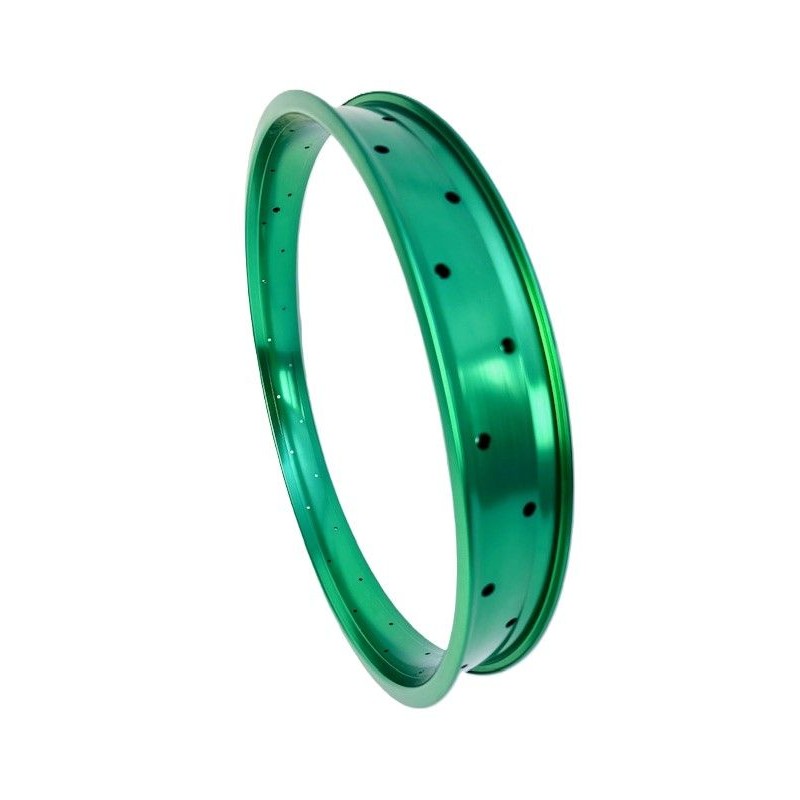Jante Alu Vert 26" 36 Rayons 67mm Double Parois