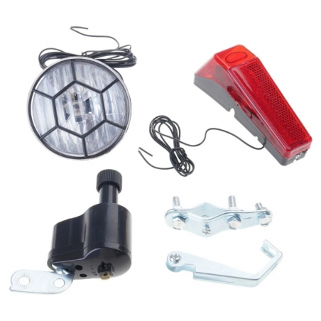 Kit d'éclairage Avant / Arrière Dynamo 6V Type Moto