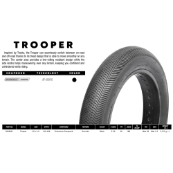 Pneu FatBike Vee Tire TROOPER 20 x 4.0 Noir 102-406