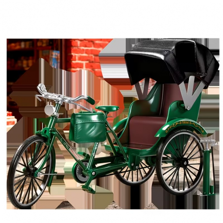 Maquette Vélo Rickshaw Vintage de bureau à monter soi-même. Modèle Vert