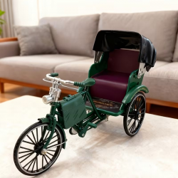 Maquette Vélo Rickshaw Vintage de bureau à monter soi-même. Modèle Vert