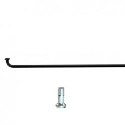 Rayon Noir 2.3 x 220mm + Tête de rayon chrome