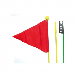 Fanion pour remorque vélo enfant ou axe de roue arrière Vert / Jaune / Rouge