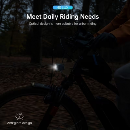 Phare Avant LED 40 Lux Vélo Electrique avec fixation