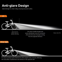 Phare Avant LED 40 Lux Vélo Electrique avec fixation