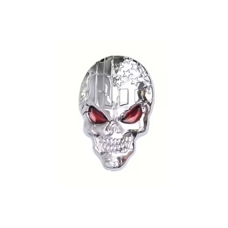Sticker Métal Skull Chrome