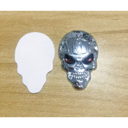 Sticker Métal Skull Chrome