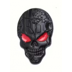 Sticker Métal Skull Noir