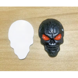 Sticker Métal Skull Noir