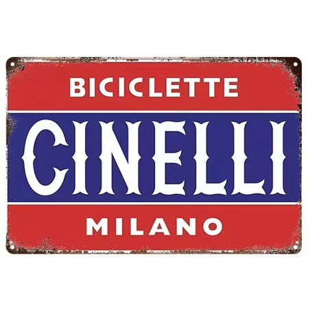 Plaque Murale Métal "CINELLI" Art Déco Vintage