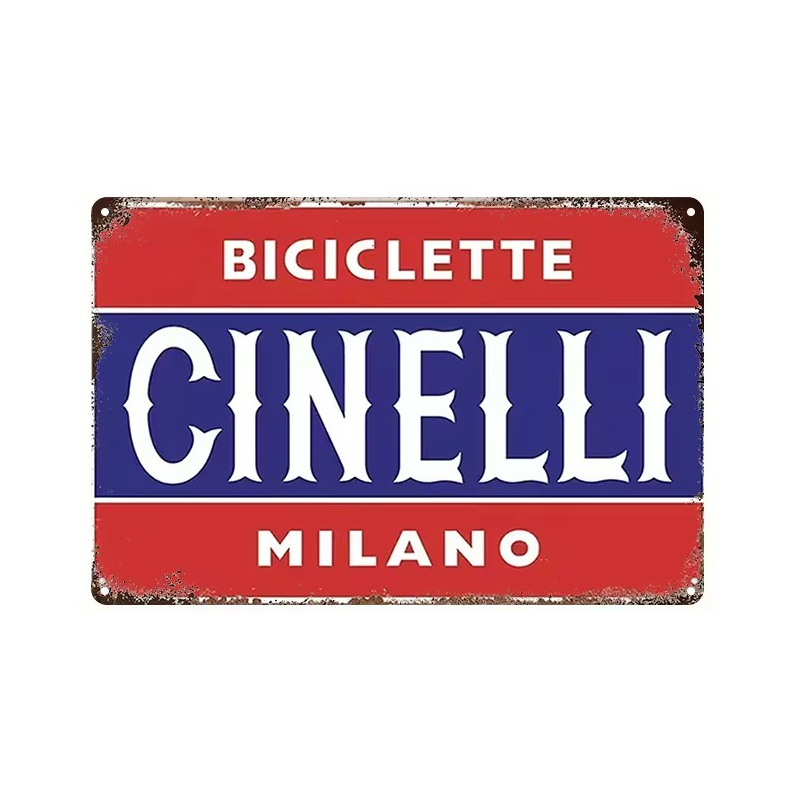 Plaque Murale Métal "CINELLI" Art Déco Vintage