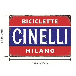 Plaque Murale Métal "CINELLI" Art Déco Vintage