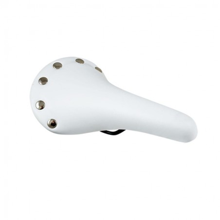 Selle Vélo Fixie Classic Rivet Blanc