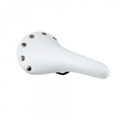 Selle Vélo Fixie Classic Rivet Blanc