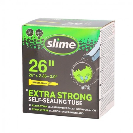 Chambre à air SLIME ANTI-CREVAISON Taille 26 x 2.35-3.00 Valve Presta