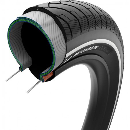 Pneu Michelin City Cargo 26 x 2.40 Noir 60-559 VAE E-BIKE 50 KM/H