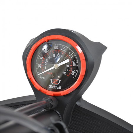 Original Pompe à Vélo Corps Alu Noir ZEFAL 14 bar Manche En Bois