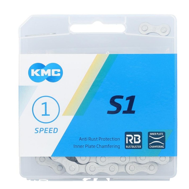 Chaine 1/2 x 1/8 Argent Mat 112 maillons KMC S1