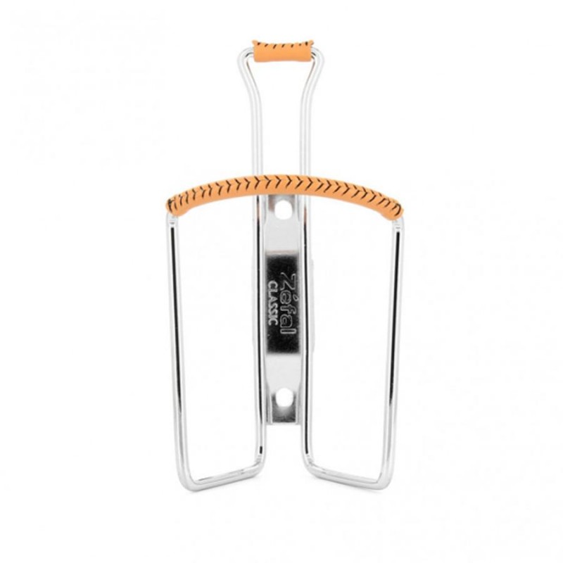 Porte Bidon ZEFAL Vintage Acier Chrome Gainage Cuir