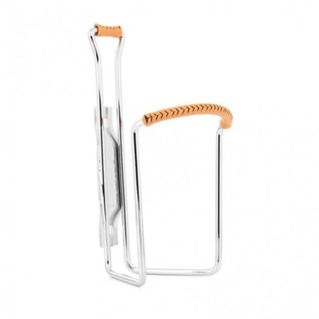 Porte Bidon ZEFAL Vintage Acier Chrome Gainage Cuir